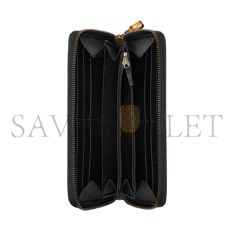 GUCCI BAMBOO ZIP AROUND WALLET 739499 (19.5*11*3cm)